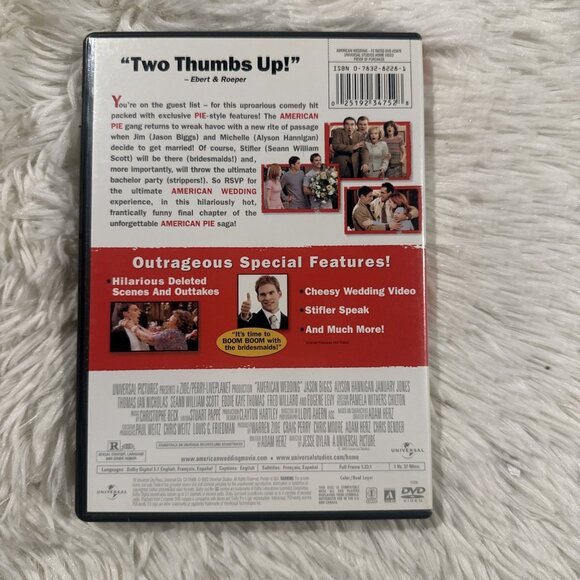 American Wedding DVD tested working rated R raunchy comedy - Picture 2 of 7